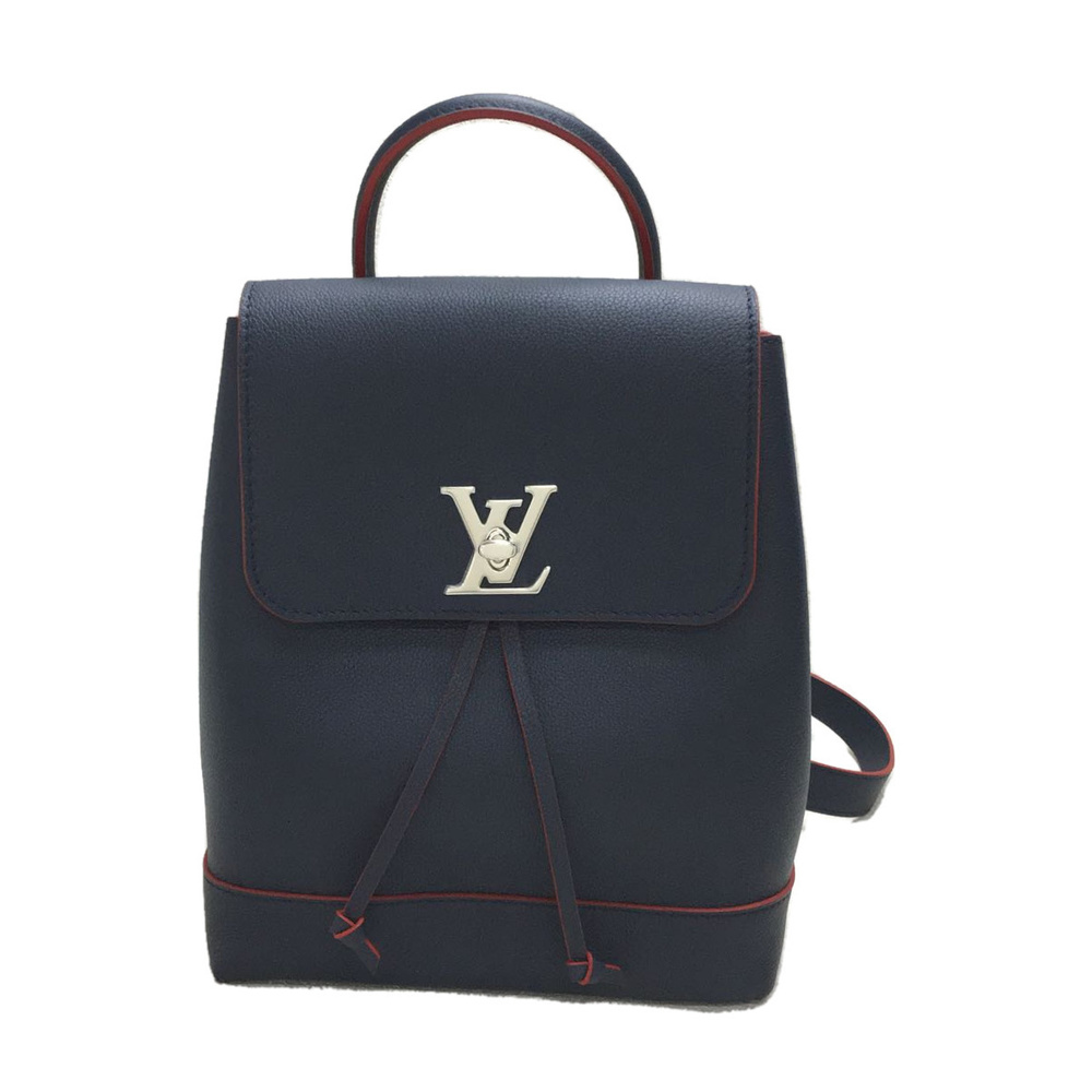 Louis Vuitton Leather LockMe Backpack Noir Black